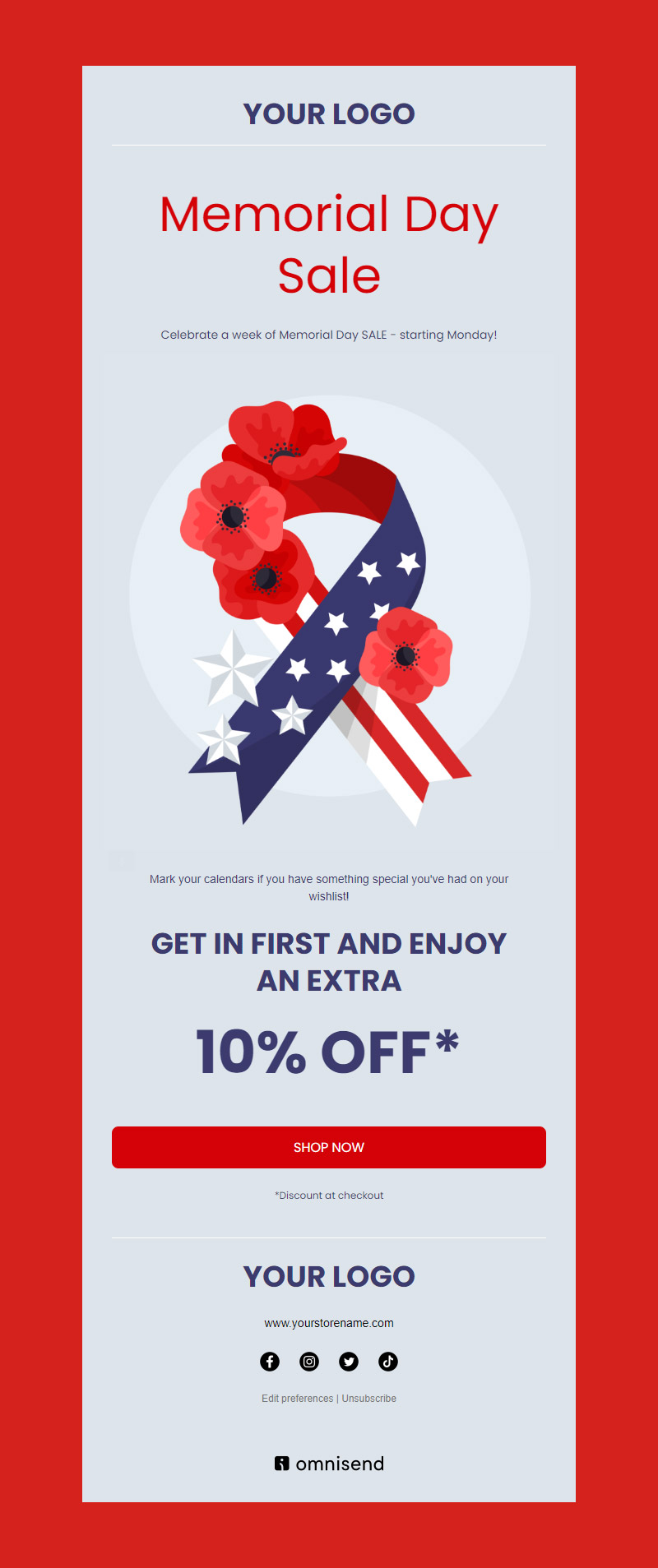 Memorial day newsletter template