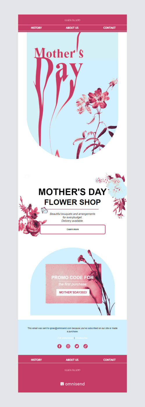Mother's day email template