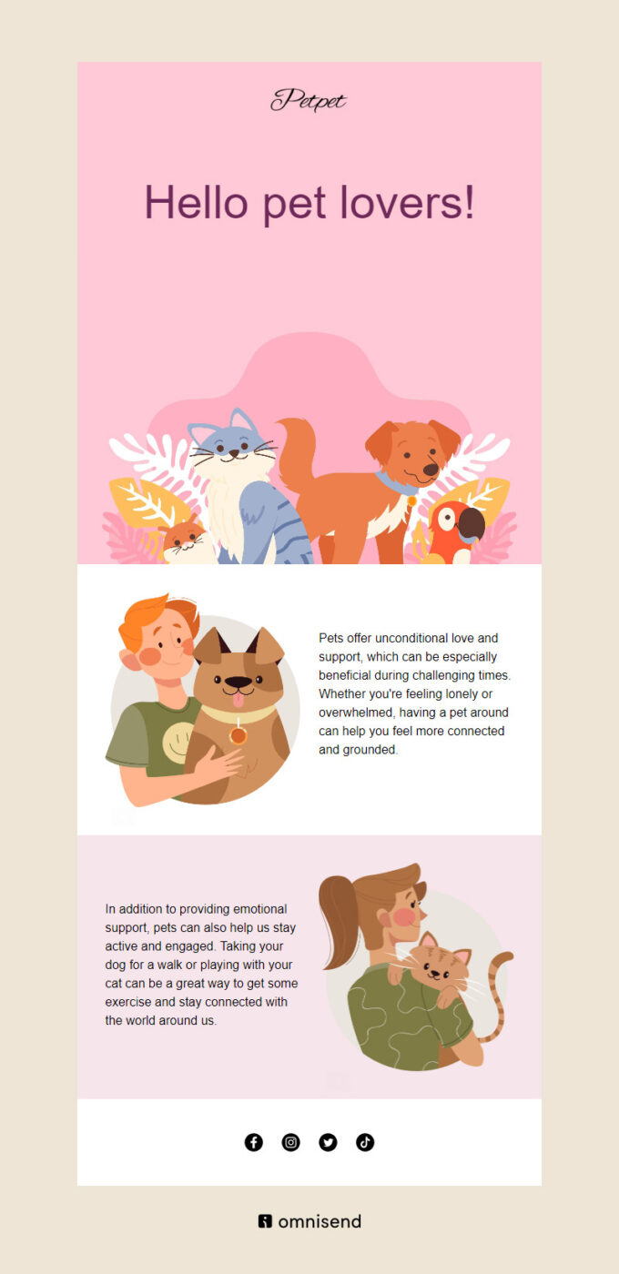 Pets email templates