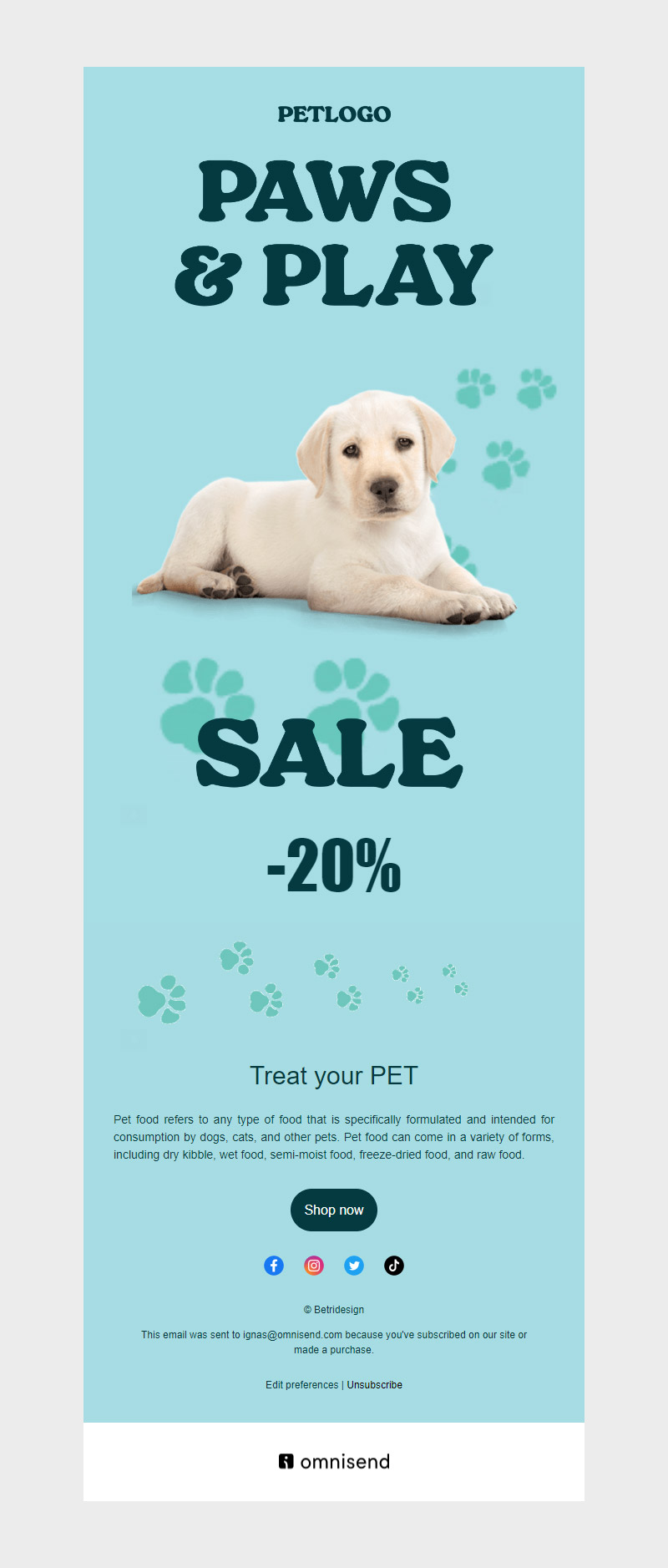 Pets email templates