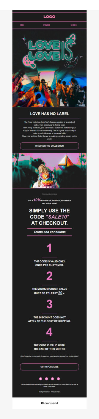 Pride month newsletter template