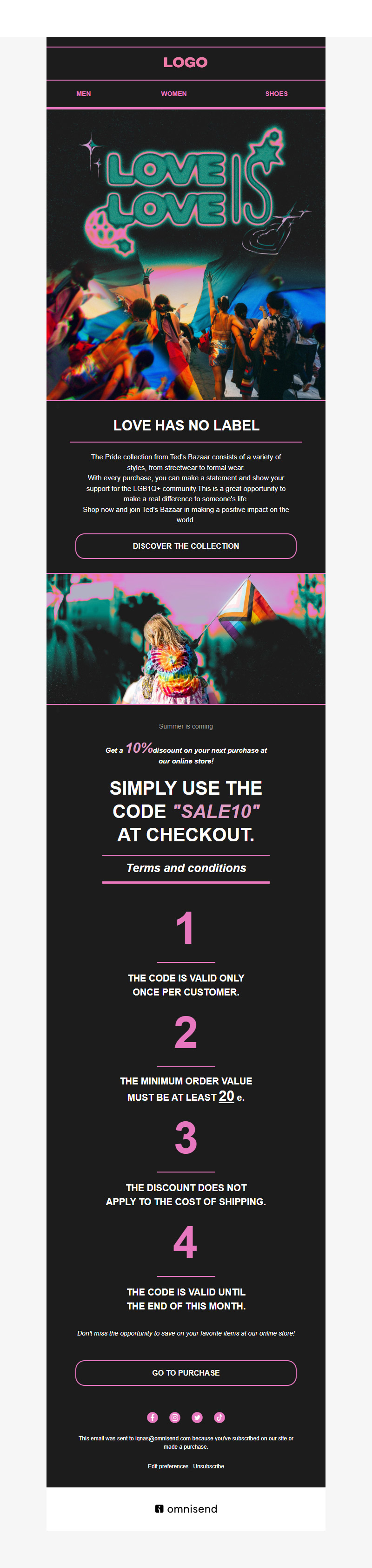 Pride month newsletter template