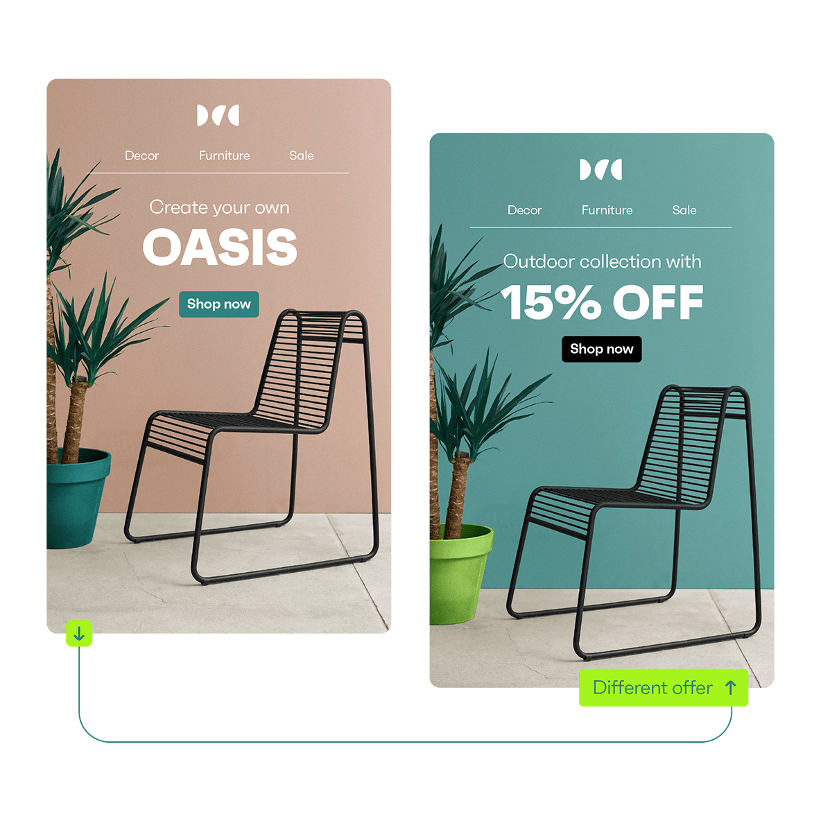 Same email, different offer