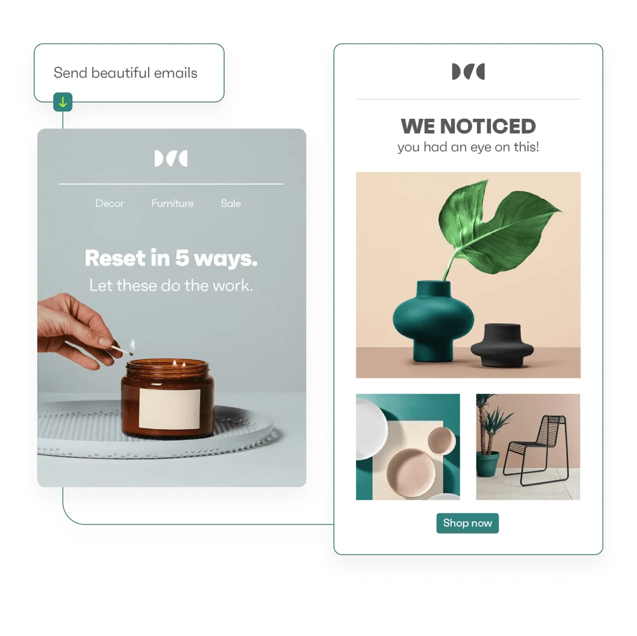 Create on-brand, shoppable emails in no time