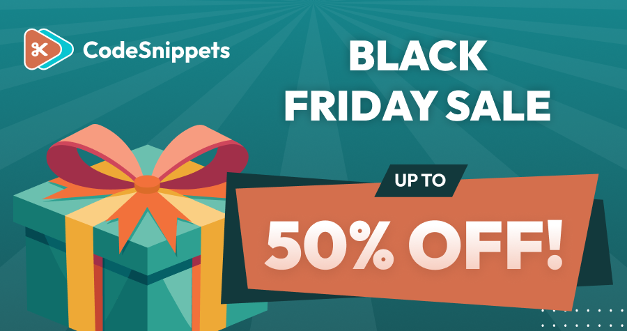 Code Snippets – Up to 50% OFF