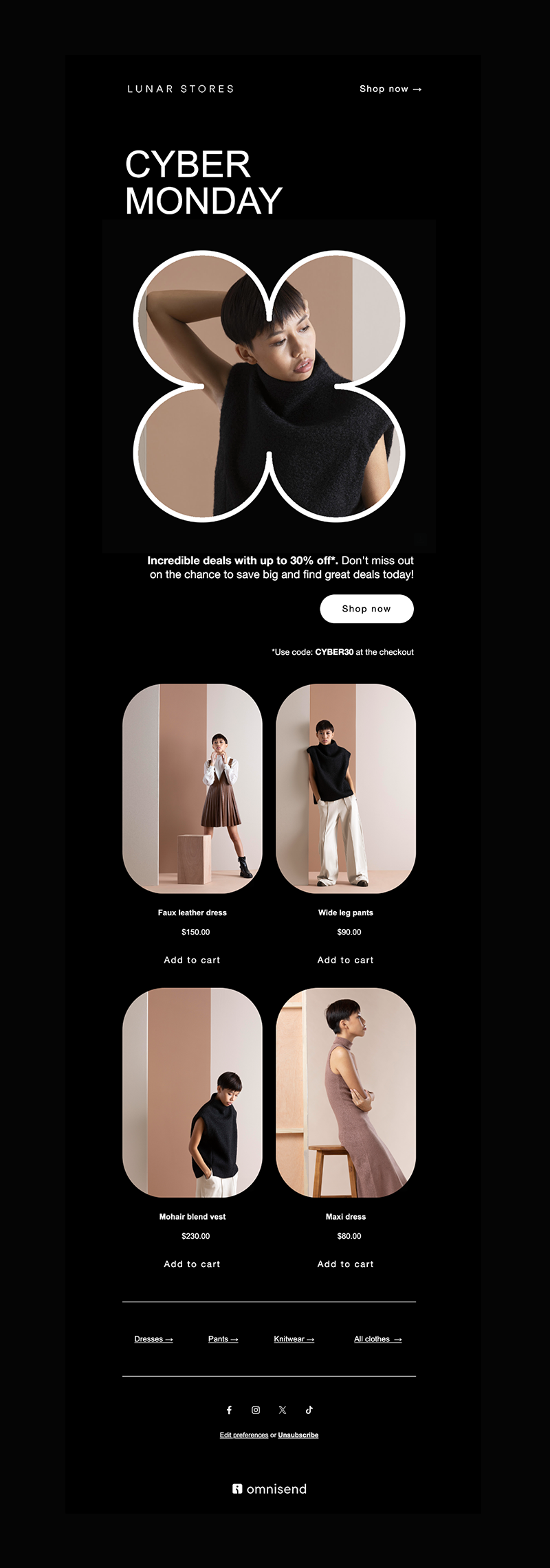 newsletter cyber monday