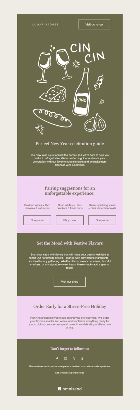 New Year newsletter idea