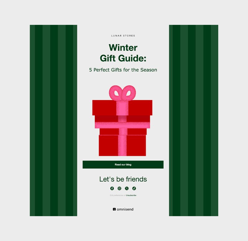 Winter newsletter template