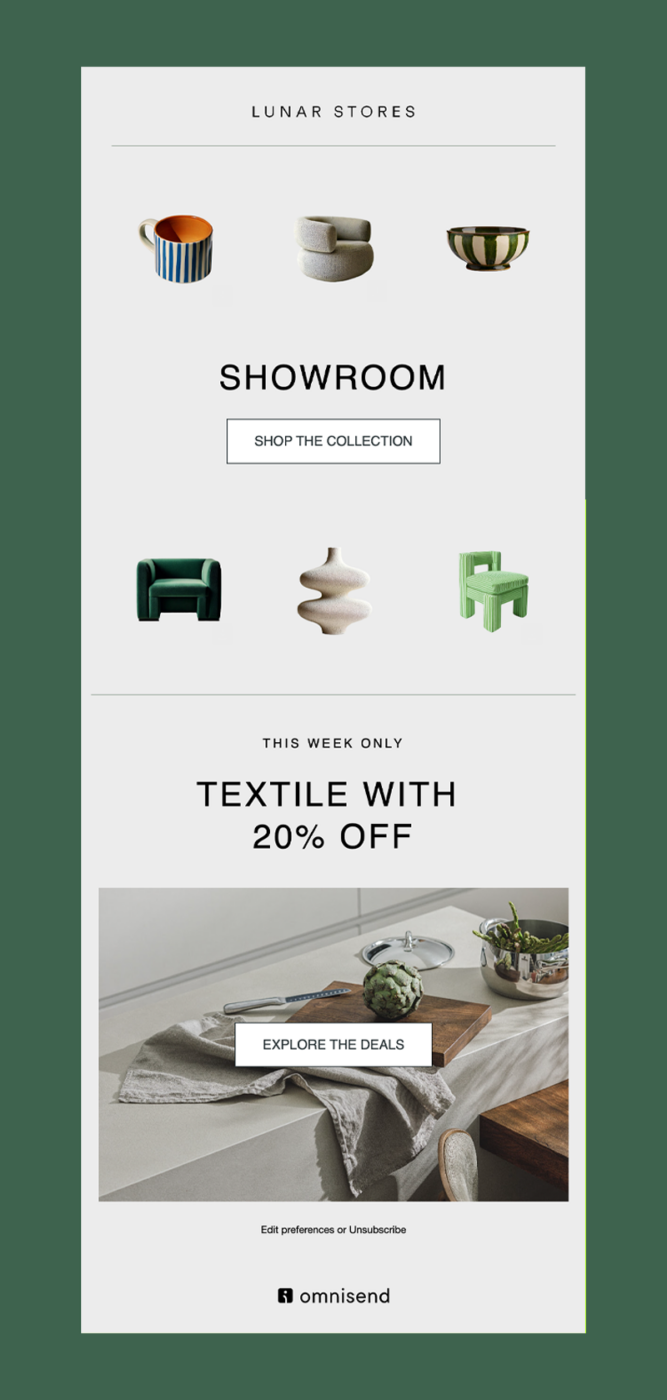 collection email newsletter template