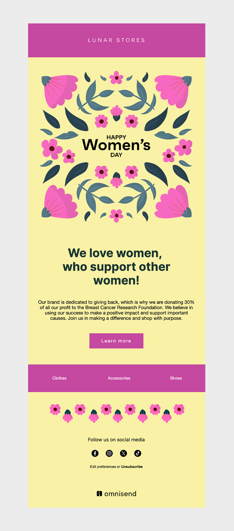 Happy Women's Day newsletter template