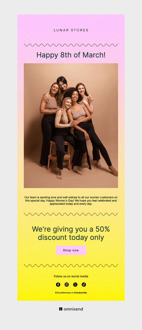 women's day 8 march newsletter template