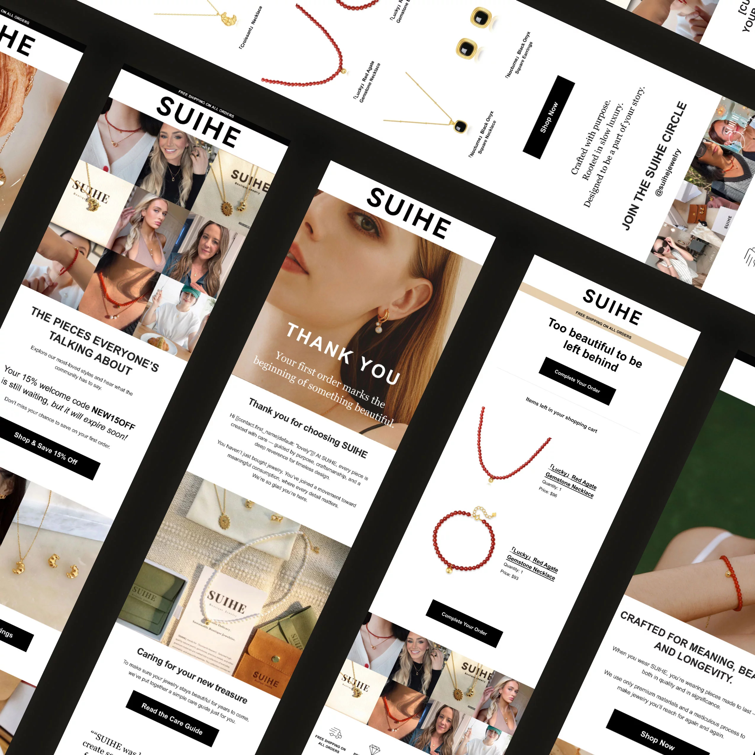 How Blue Drop Studio helped SUIHE Jewelry 5x their email revenue in just 30 days